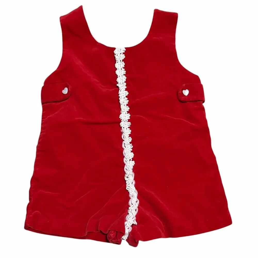 ❤️ Hilippines Little Boys‎ Velvet Valentine Romper – Size 18 Months 🧸